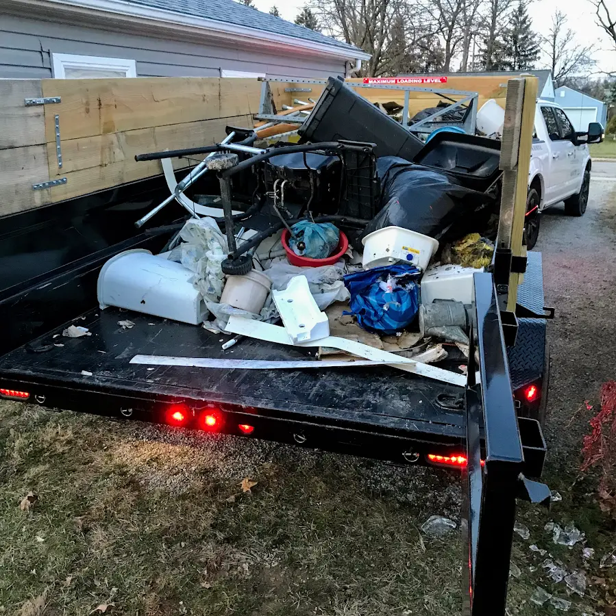 Roll-off dumpster delivered to a residential driveway in Beloit